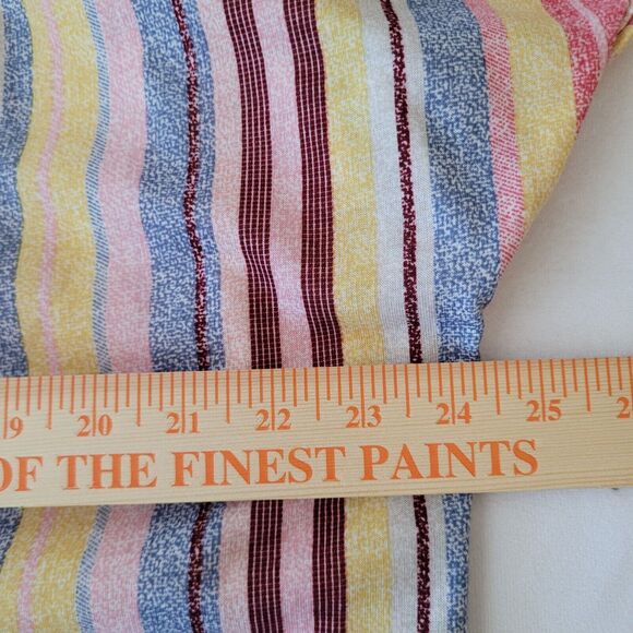 Eden & Olivia Womens Blouse Plus Size 2X Button Front Multicolor Stripes Pockets - Picture 8 of 9